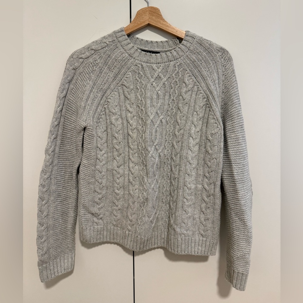 ABLE Claudette - Gray Cable Knit Sweater